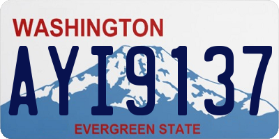WA license plate AYI9137