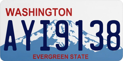 WA license plate AYI9138