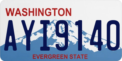 WA license plate AYI9140
