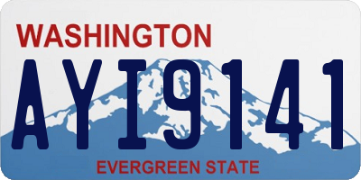 WA license plate AYI9141