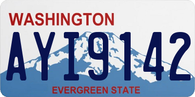 WA license plate AYI9142