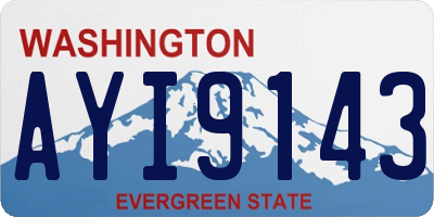 WA license plate AYI9143