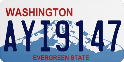 WA license plate AYI9147