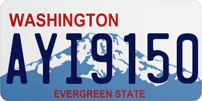 WA license plate AYI9150