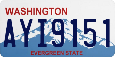 WA license plate AYI9151