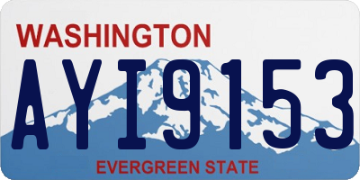 WA license plate AYI9153