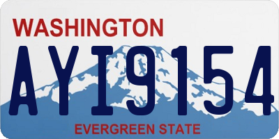 WA license plate AYI9154