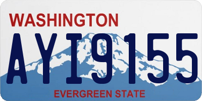WA license plate AYI9155