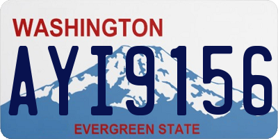 WA license plate AYI9156