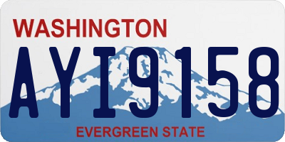 WA license plate AYI9158