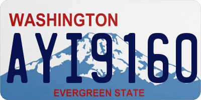 WA license plate AYI9160