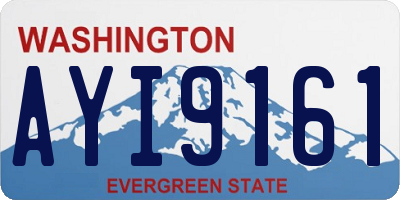 WA license plate AYI9161