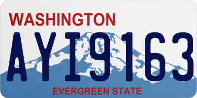 WA license plate AYI9163
