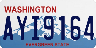 WA license plate AYI9164