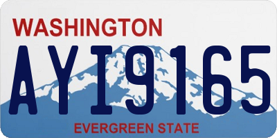 WA license plate AYI9165