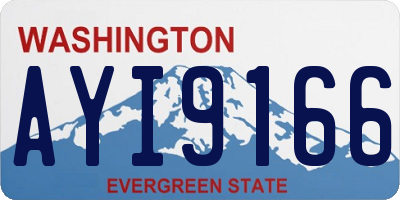 WA license plate AYI9166
