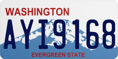 WA license plate AYI9168
