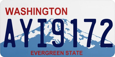 WA license plate AYI9172