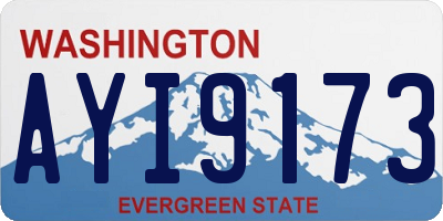 WA license plate AYI9173