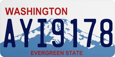 WA license plate AYI9178