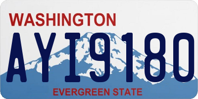 WA license plate AYI9180