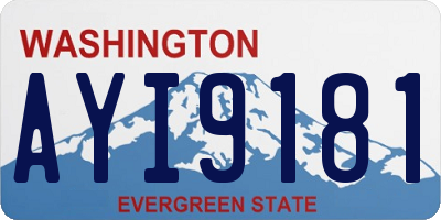 WA license plate AYI9181