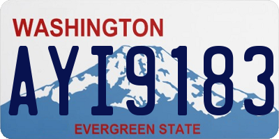 WA license plate AYI9183