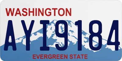 WA license plate AYI9184