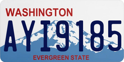 WA license plate AYI9185
