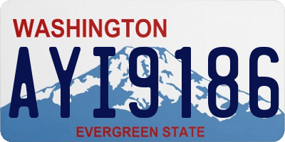 WA license plate AYI9186
