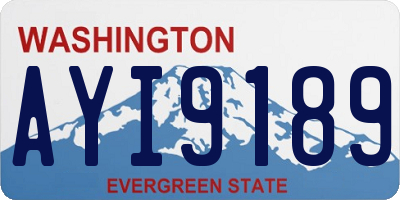 WA license plate AYI9189
