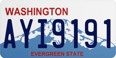 WA license plate AYI9191