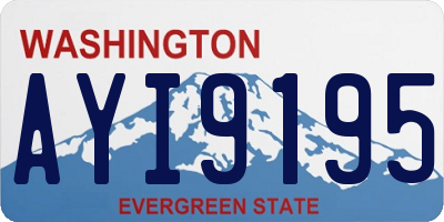 WA license plate AYI9195