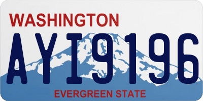 WA license plate AYI9196