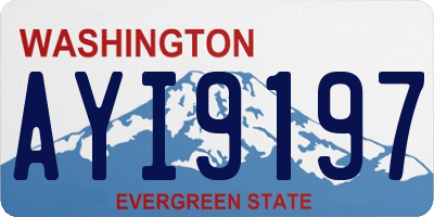 WA license plate AYI9197