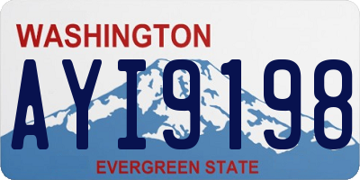 WA license plate AYI9198