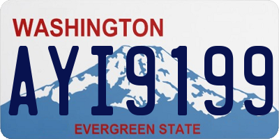 WA license plate AYI9199