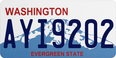 WA license plate AYI9202