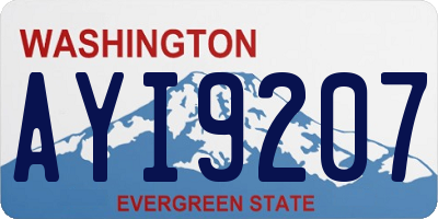 WA license plate AYI9207