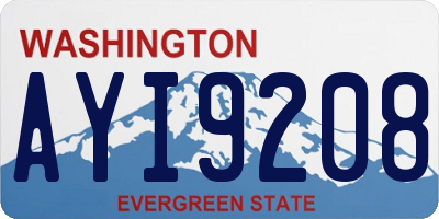 WA license plate AYI9208