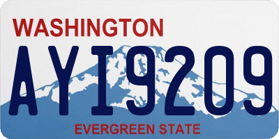 WA license plate AYI9209