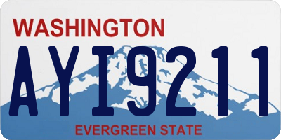 WA license plate AYI9211