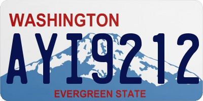 WA license plate AYI9212