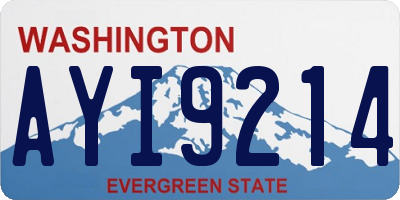 WA license plate AYI9214