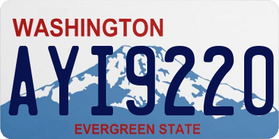 WA license plate AYI9220