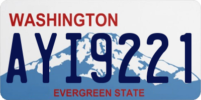 WA license plate AYI9221