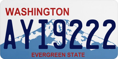 WA license plate AYI9222