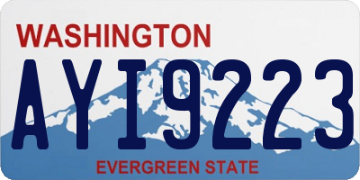WA license plate AYI9223