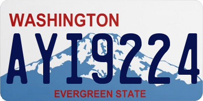 WA license plate AYI9224