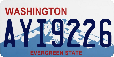 WA license plate AYI9226